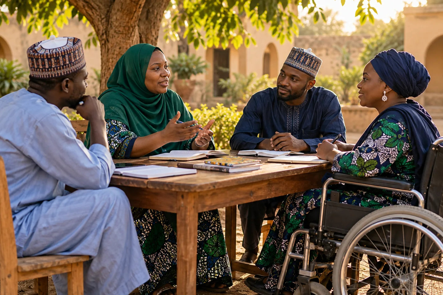 Conceptual scene of inclusive community participation
