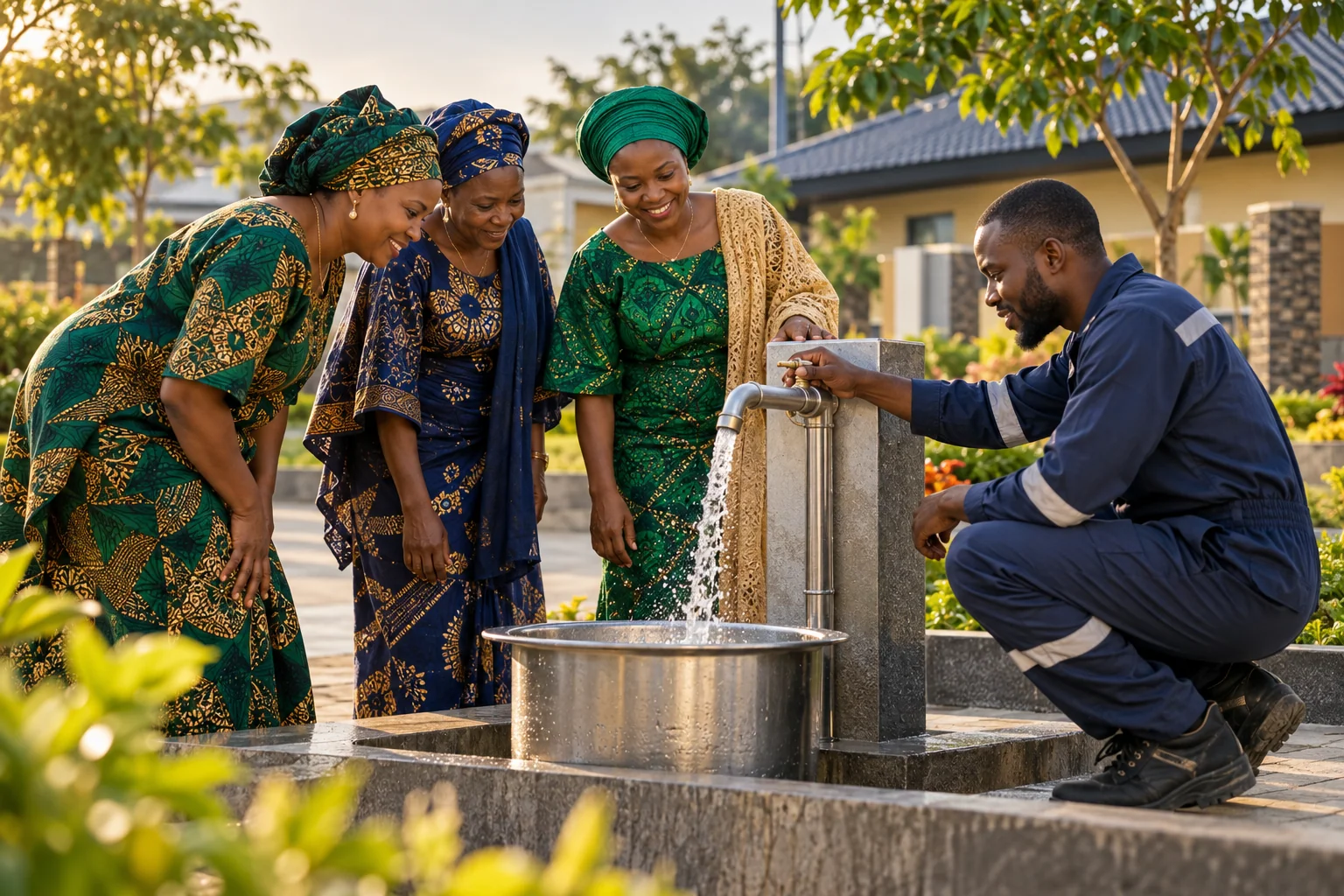 Illustrative scene representing Water, Sanitation & Hygiene